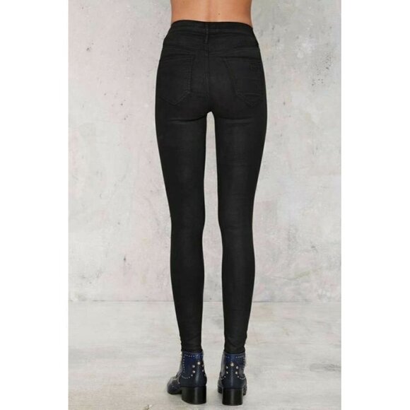 Zee Gee Why Swizzle Sticks High-Waisted Super Skinny Jeans Black Nasty Gal - Picture 6 of 9